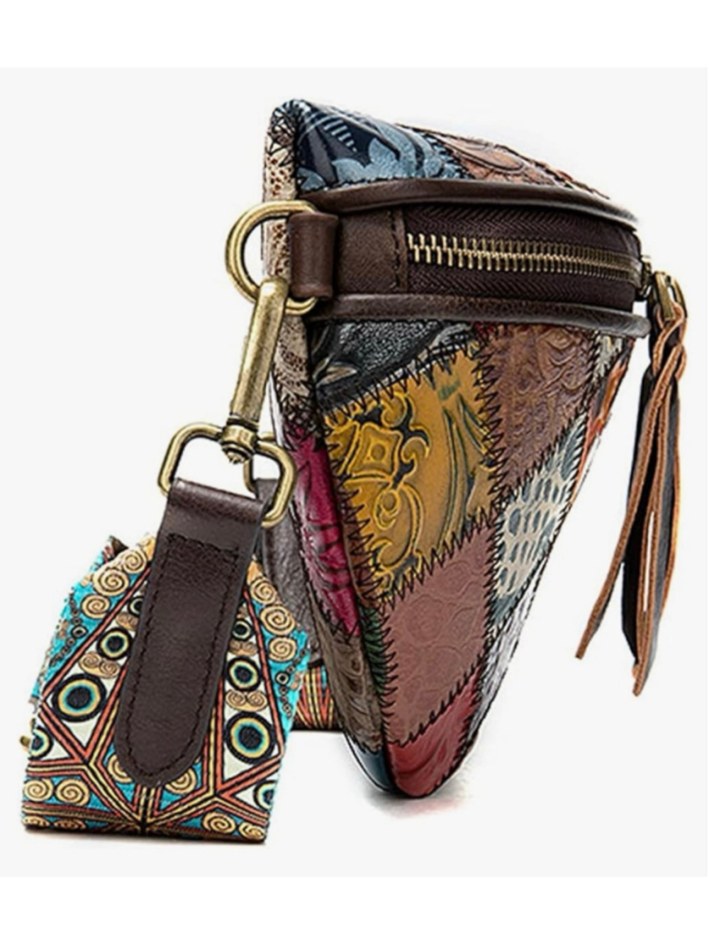 Retro Patchwork Crossbody - Picture 2 of 4